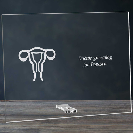 Cadou personalizat placheta din plexiglas - Doctor ginecolog - ghizbi.ro