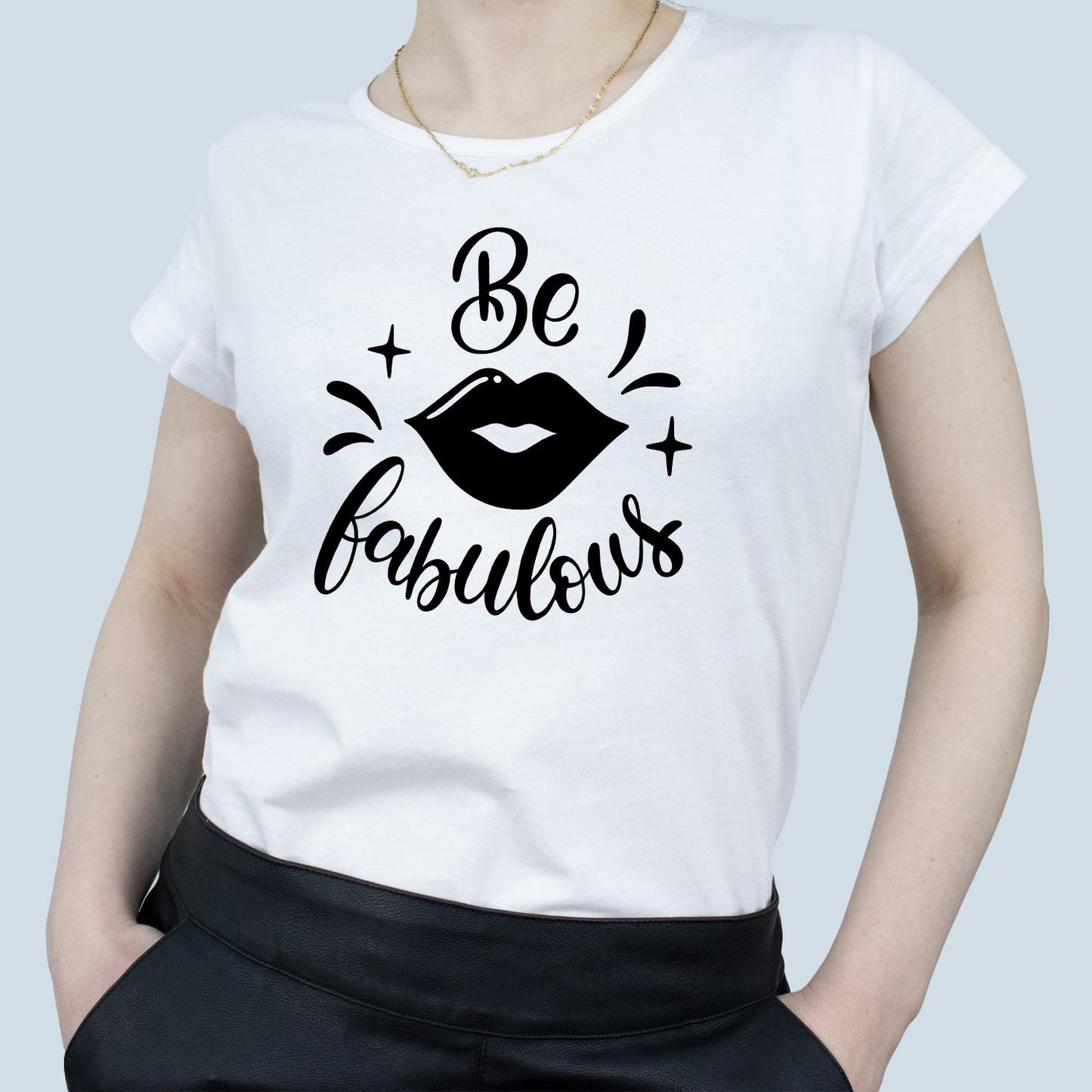 Tricou Alb Dama - Be Fabulous