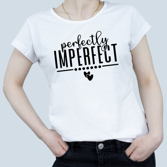 Tricou Alb Dama - Perfectly Imperfect