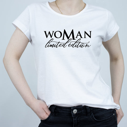 Tricou Alb Dama - Woman Limited Edition