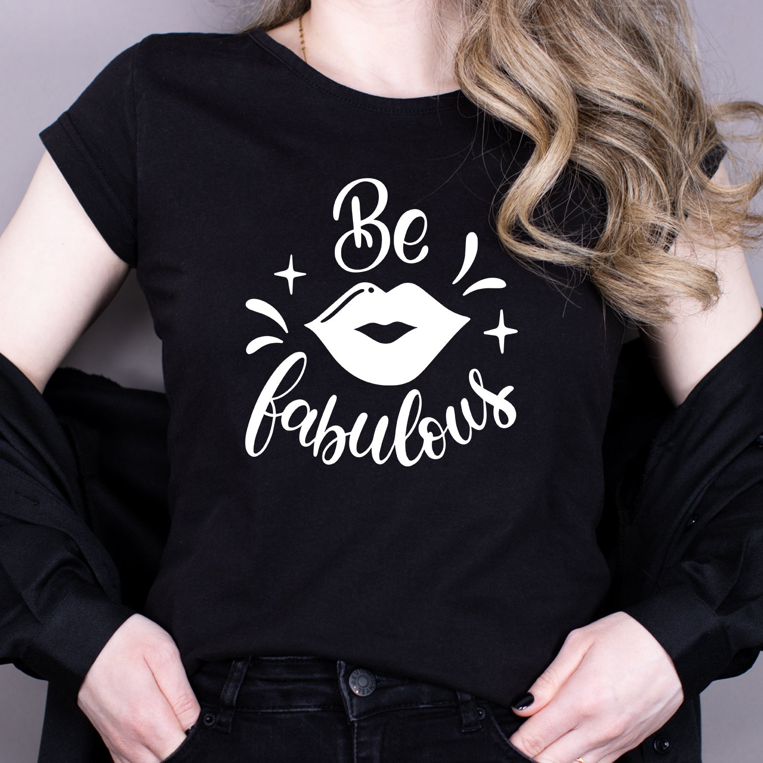 Tricou Negru Dama - Be Fabulous