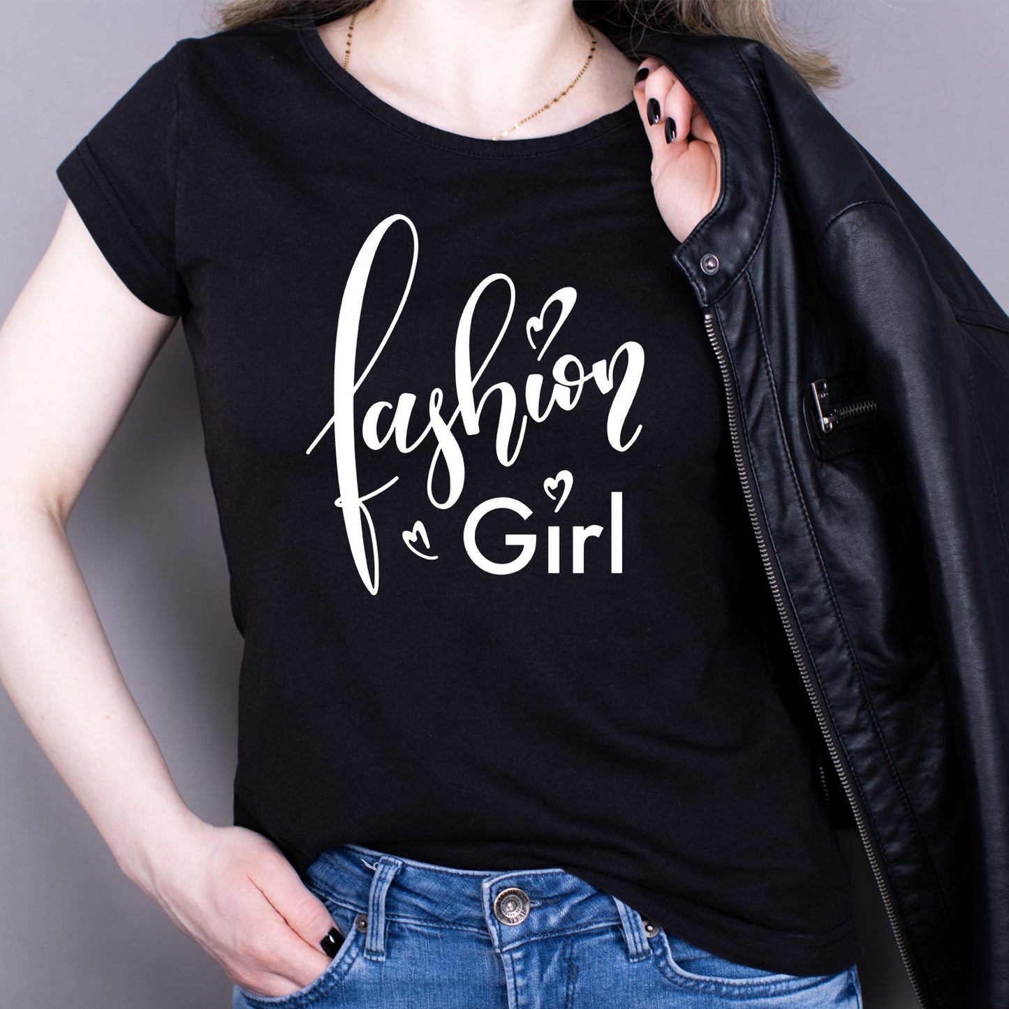 Tricou Negru Dama - Fashion Girl