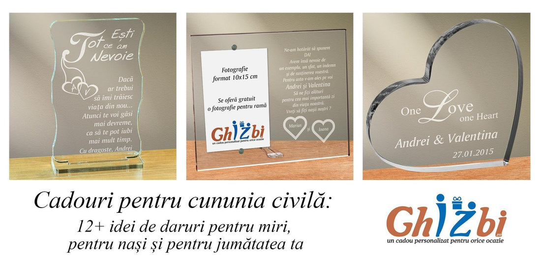 Cadouri pentru cununia civilă: 12+ idei de daruri pentru miri, pentru nași și pentru jumătatea ta - ghizbi.ro