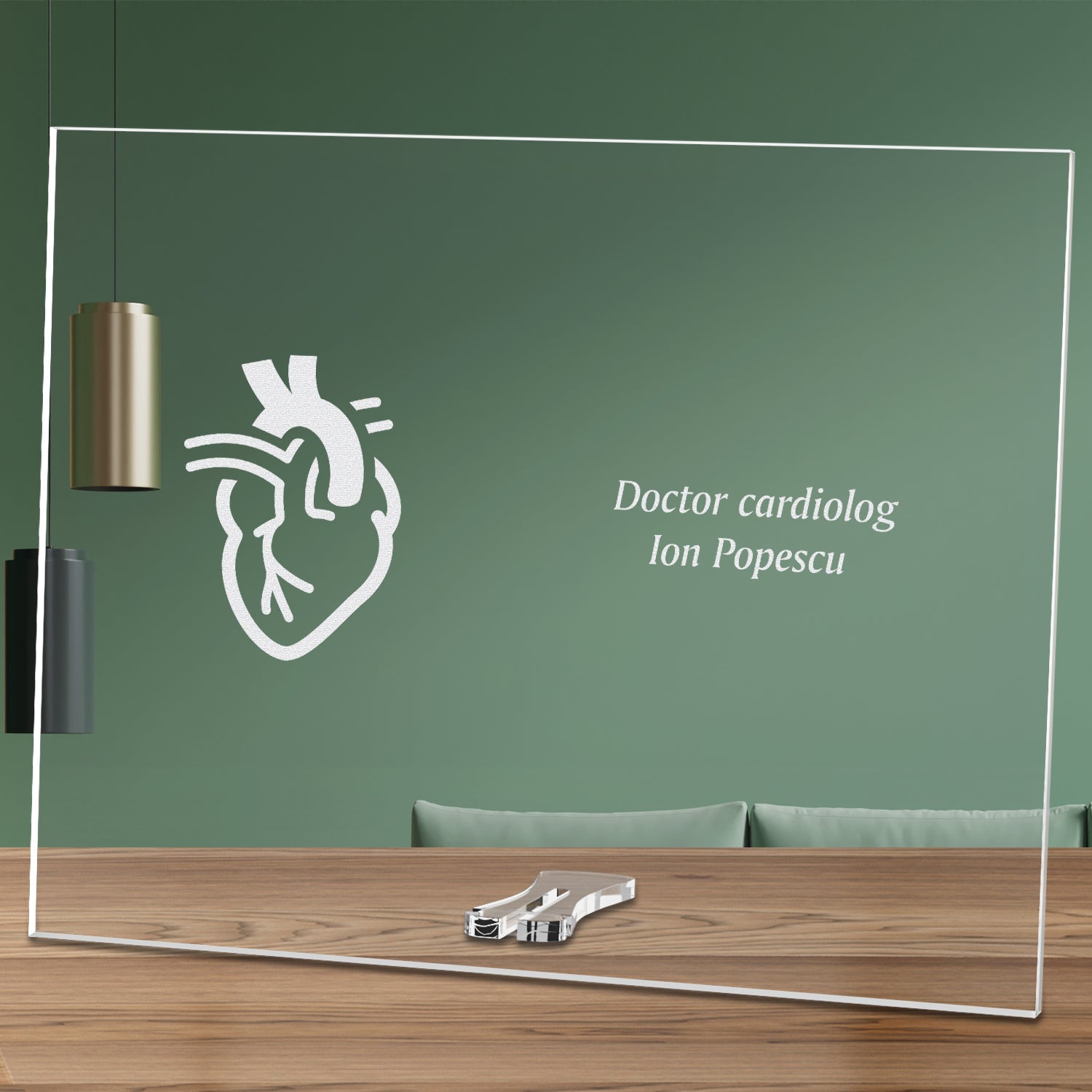 Cadou personalizat placheta din plexiglas - Doctor cardiolog - ghizbi.ro