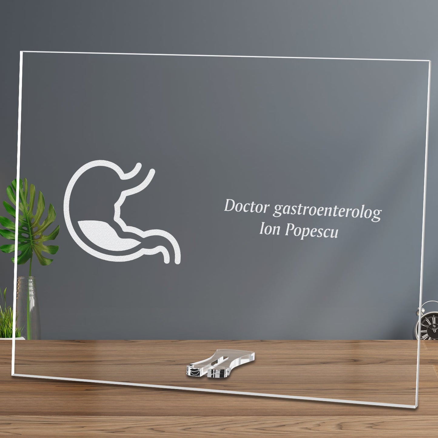 Cadou personalizat placheta din plexiglas - Doctor gastroenterolog - ghizbi.ro