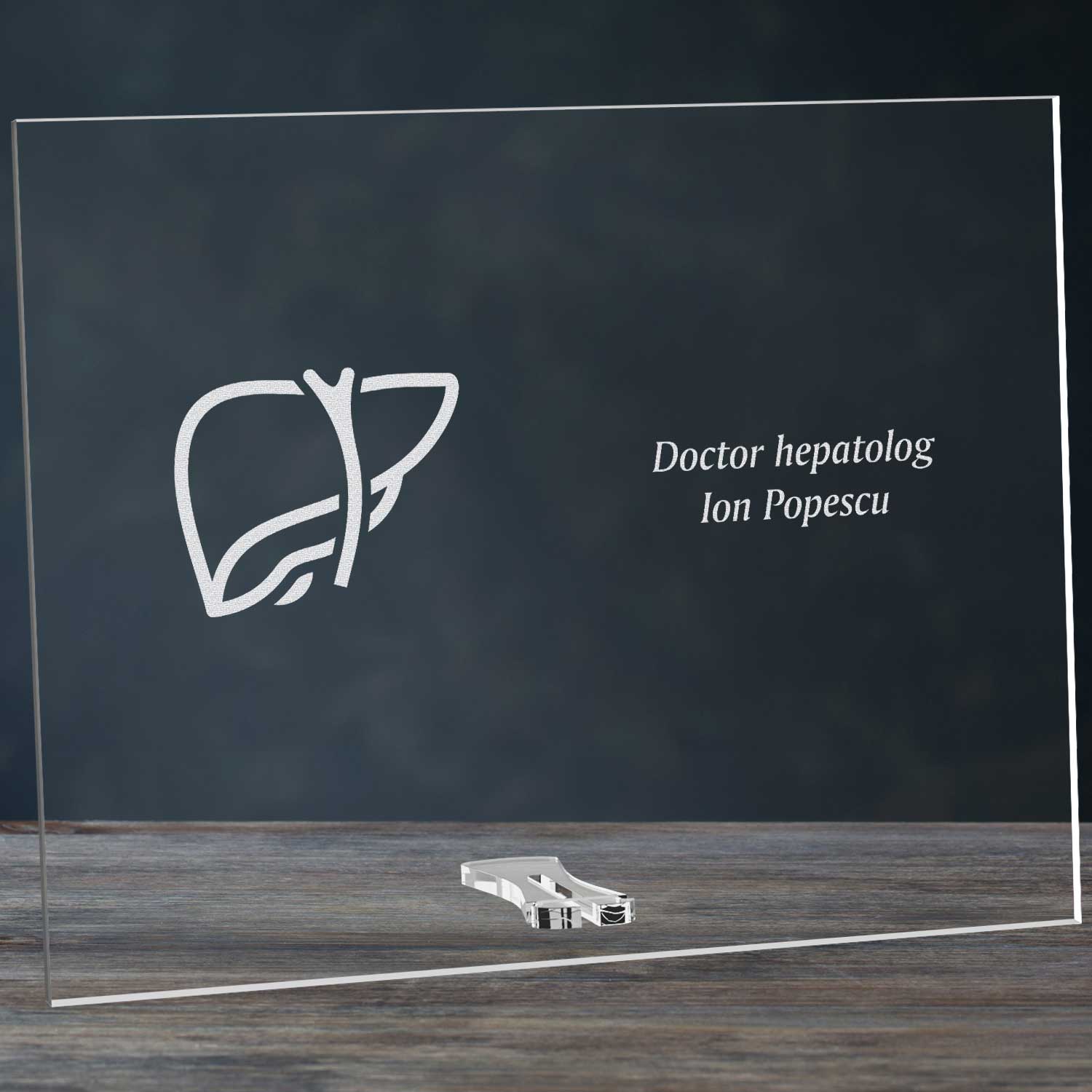 Cadou personalizat placheta din plexiglas - Doctor hepatolog - ghizbi.ro