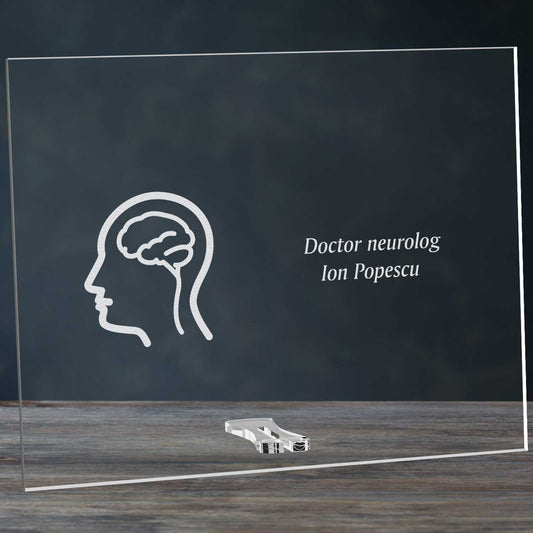 Cadou personalizat placheta din plexiglas - Doctor neurolog - ghizbi.ro