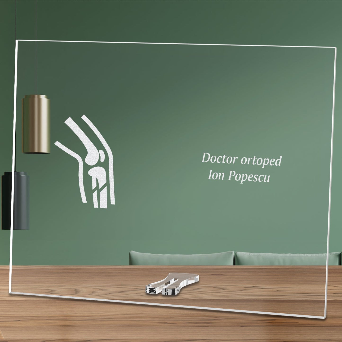 Cadou personalizat placheta din plexiglas - Doctor ortoped - ghizbi.ro