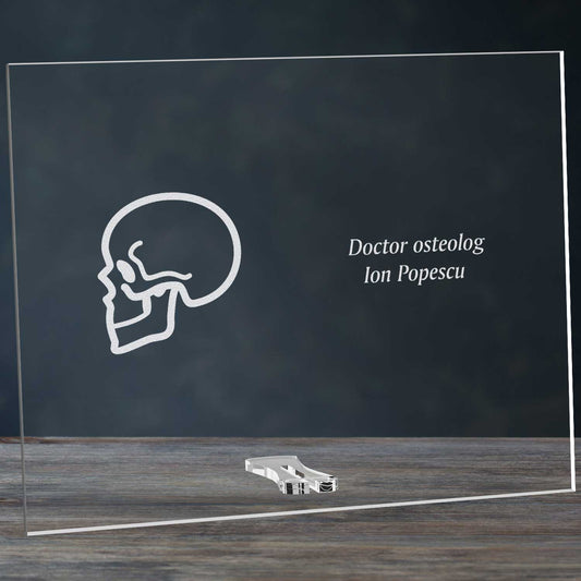 Cadou personalizat placheta din plexiglas - Doctor osteolog