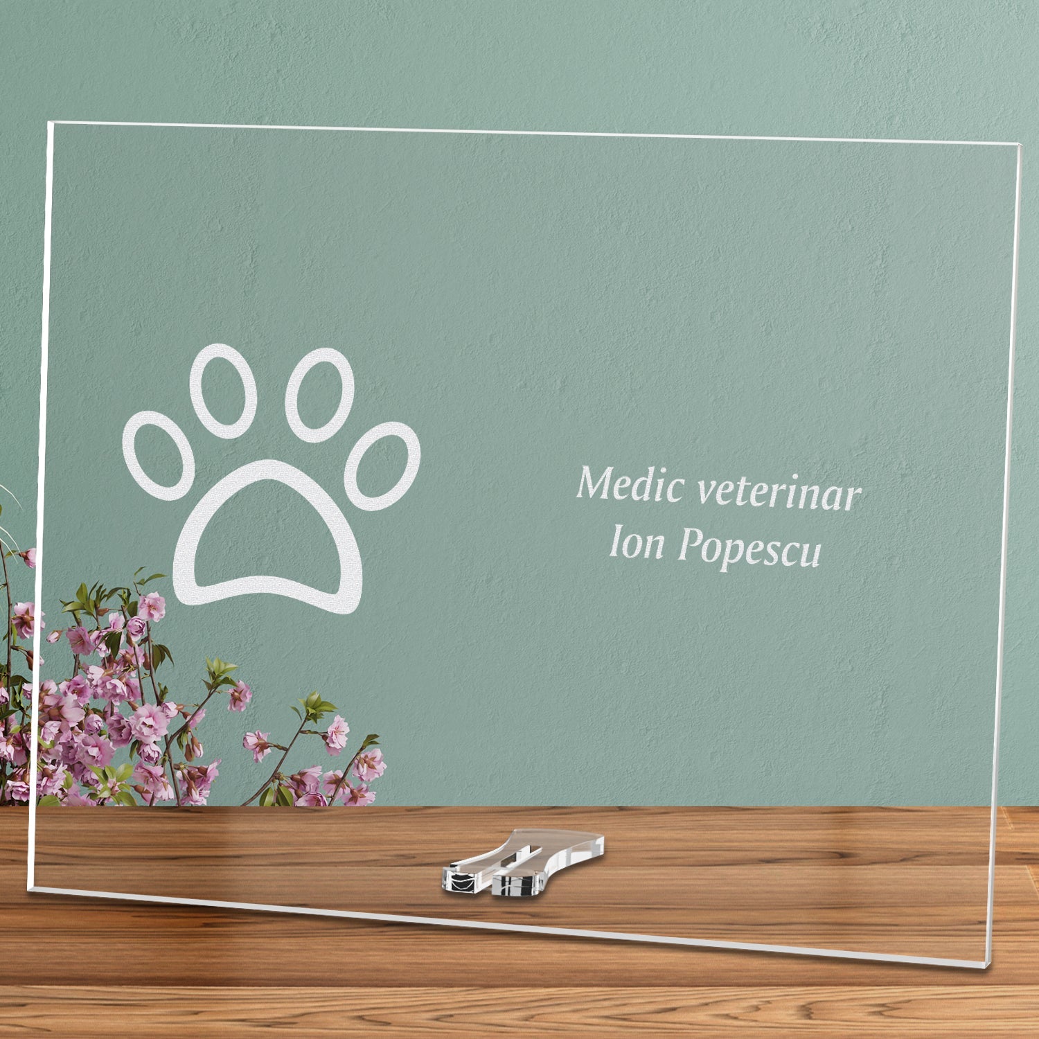 Cadou personalizat placheta din plexiglas - Doctor veterinar - ghizbi.ro
