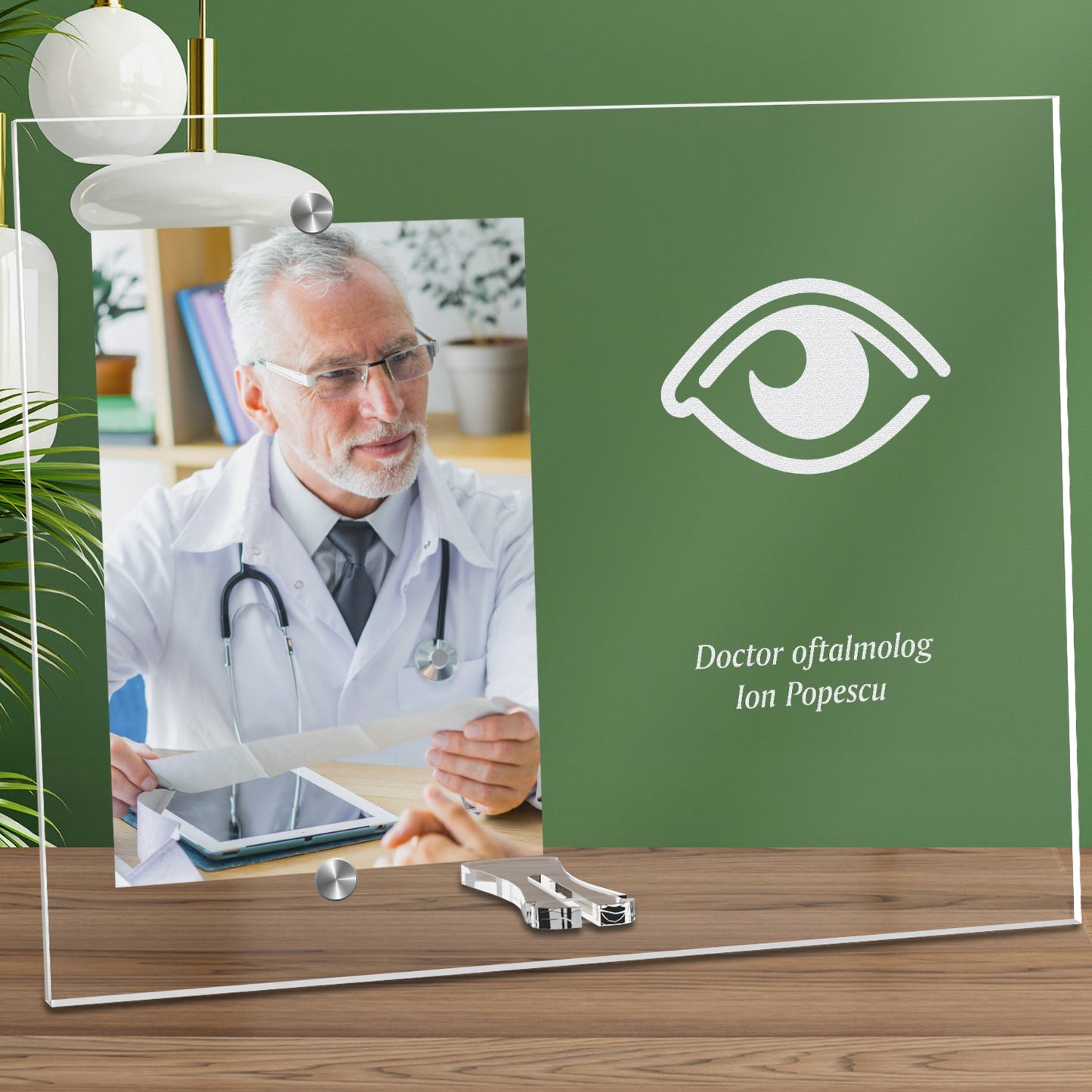 Cadou personalizat rama plexiglas - Doctor oftalmolog