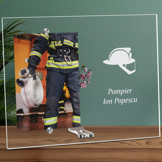 Cadou personalizat rama plexiglas - Pompier - ghizbi.ro