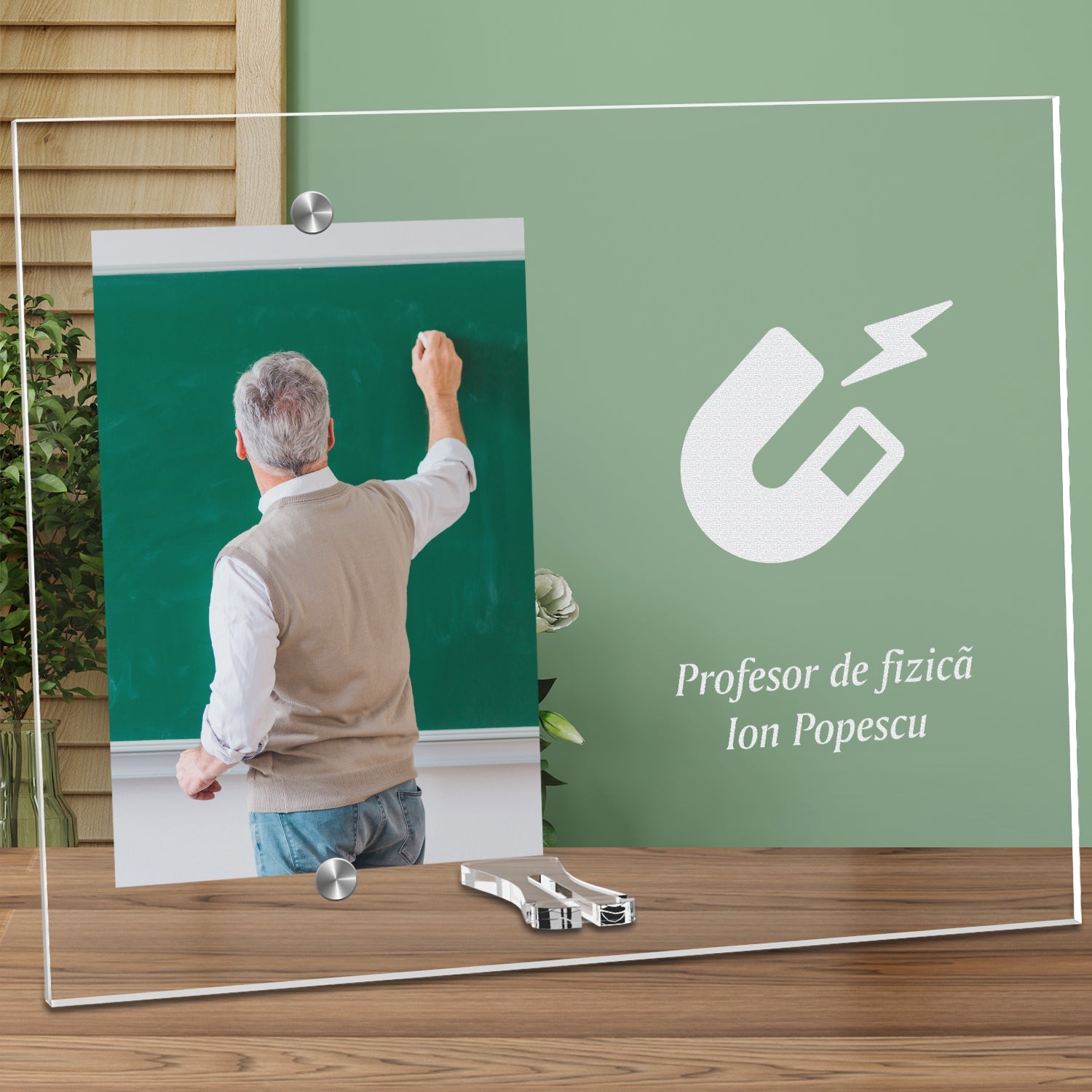 Cadou personalizat rama plexiglas - Profesor de fizica - ghizbi.ro