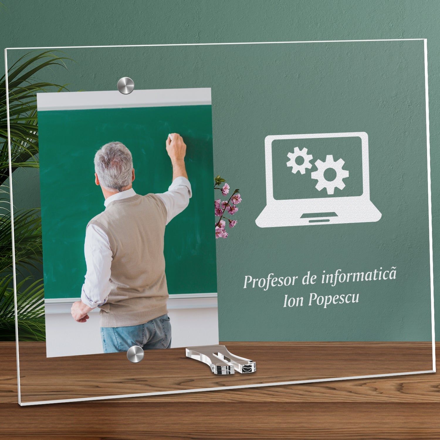 Cadou personalizat rama plexiglas - Profesor de informatica - ghizbi.ro