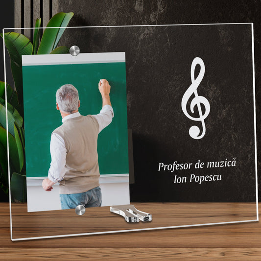 Cadou personalizat rama plexiglas - Profesor de muzica