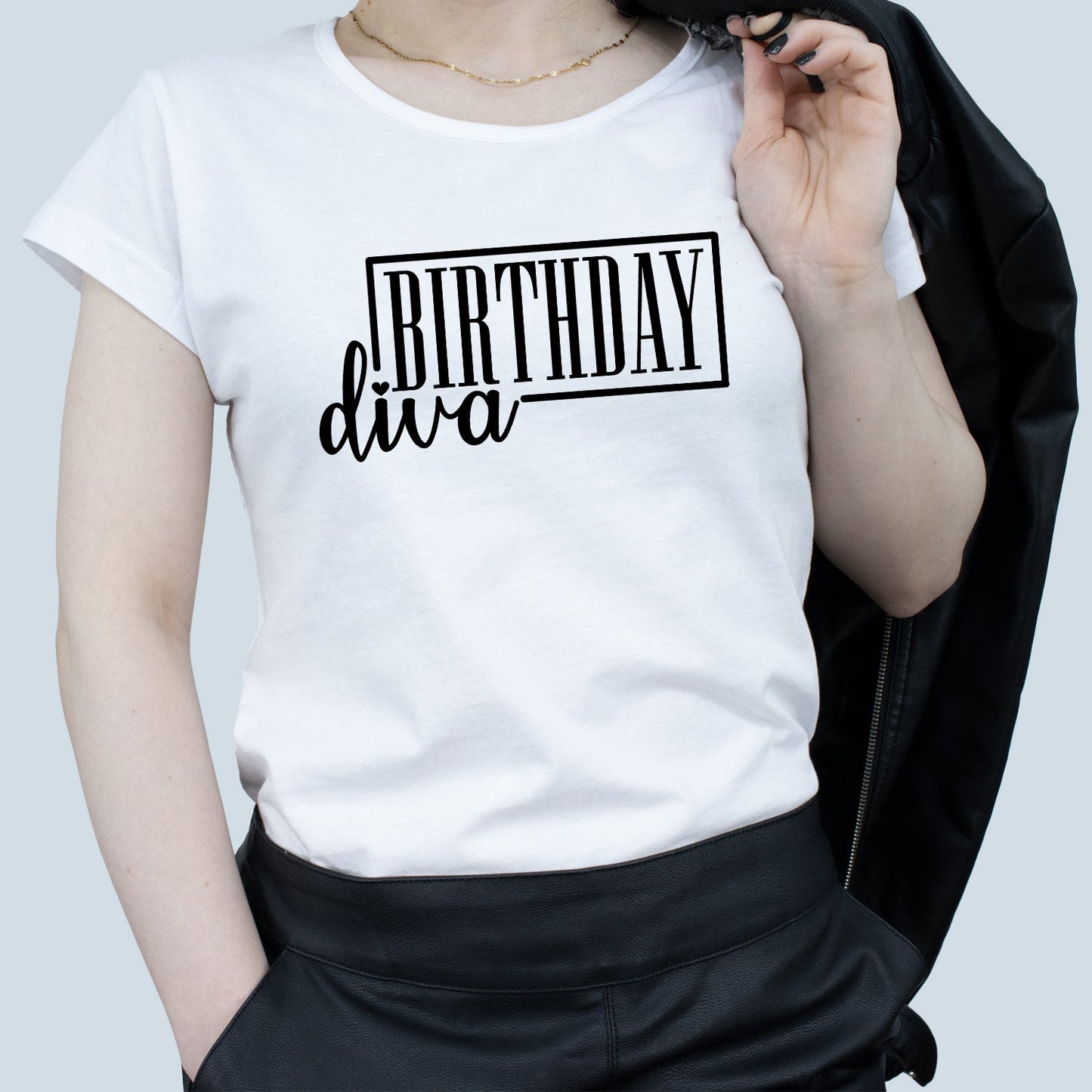 Tricou Alb Dama - Birthday Diva