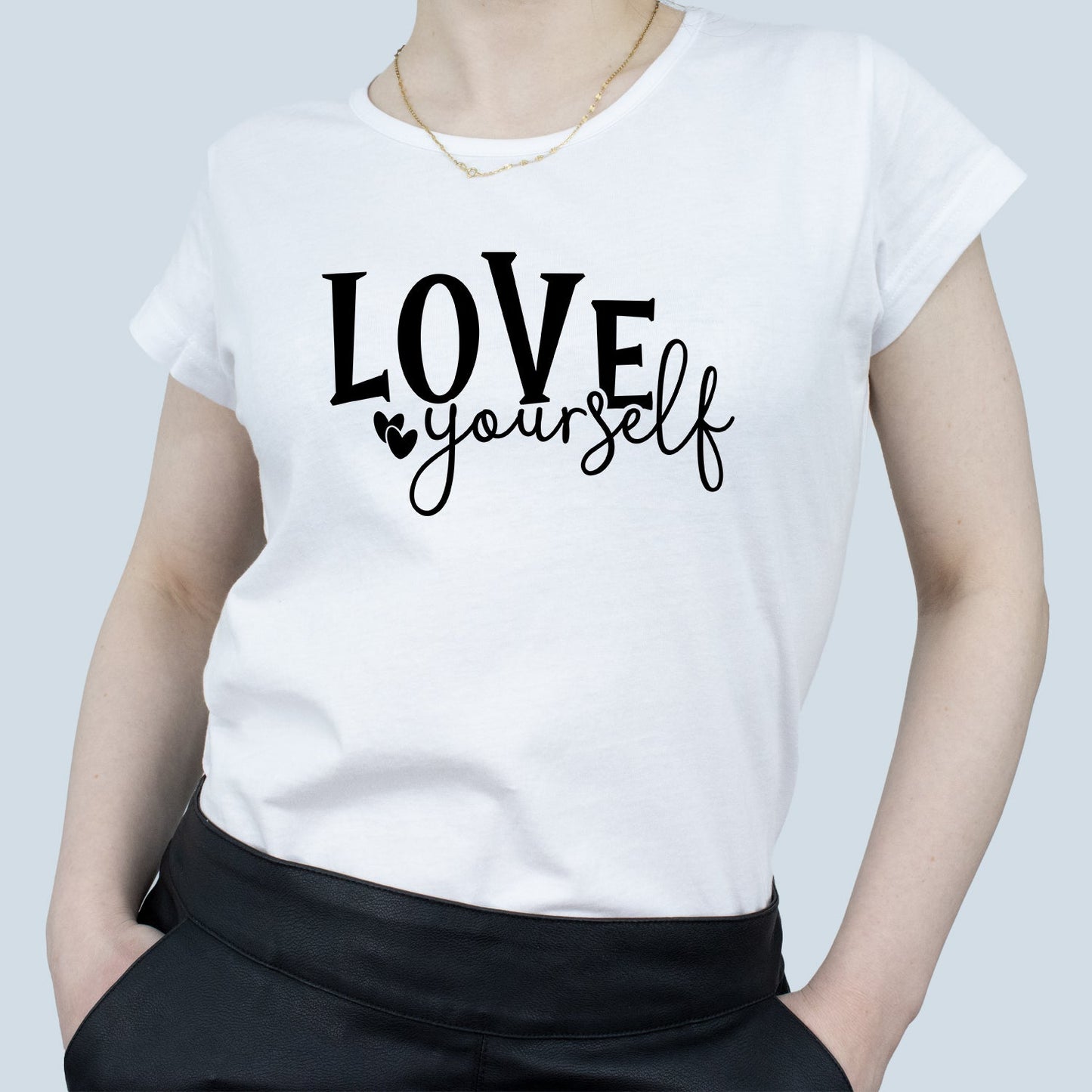 Tricou Alb Dama - Love Yourself