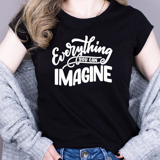 Tricou Negru Dama - Everything You Can Imagine