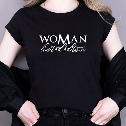 Tricou Negru Dama - Woman Limited Edition